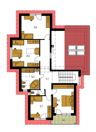 Mirror image | Floor plan of second floor - TREND 279